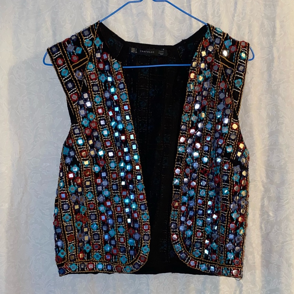 Unique multi color vest. Size Small